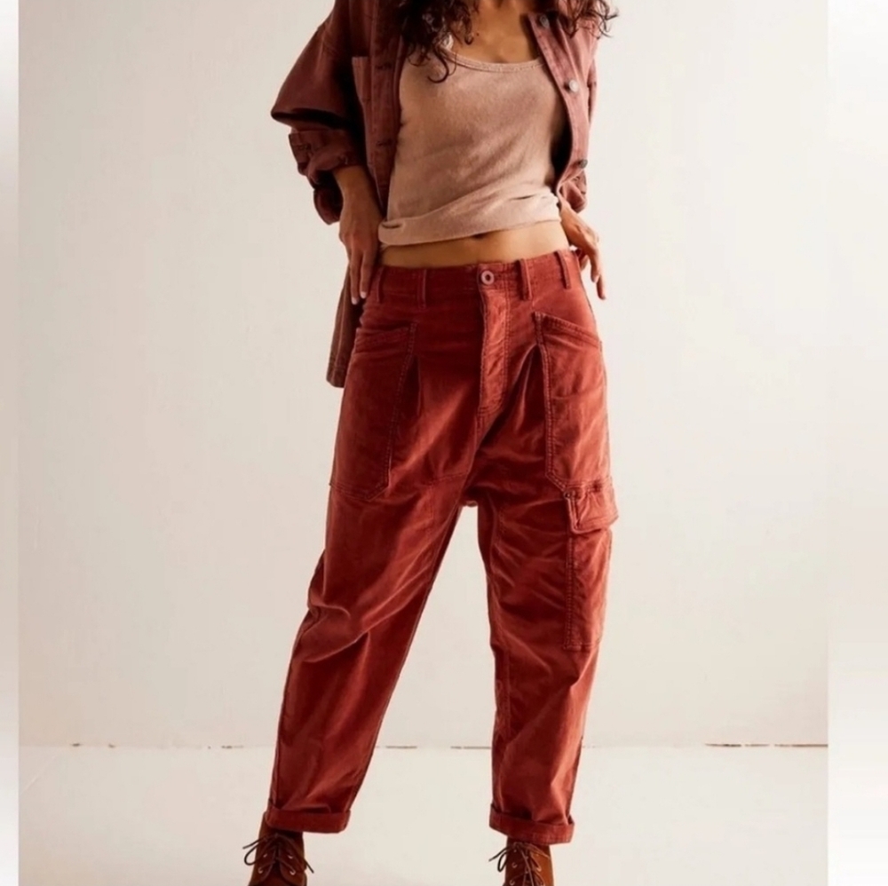 NWT Free People Bay To Breakers Corduroys Roasted Pants Women's Size XS $148